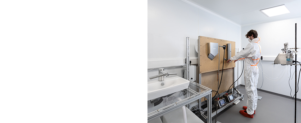 Dyson AirbladeTM hand dryers being tested for aerosolisation